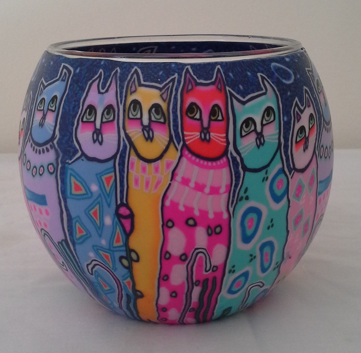 Thumbnail for  Glowing Glass Candle Holder Cat Mates Gift Boxed