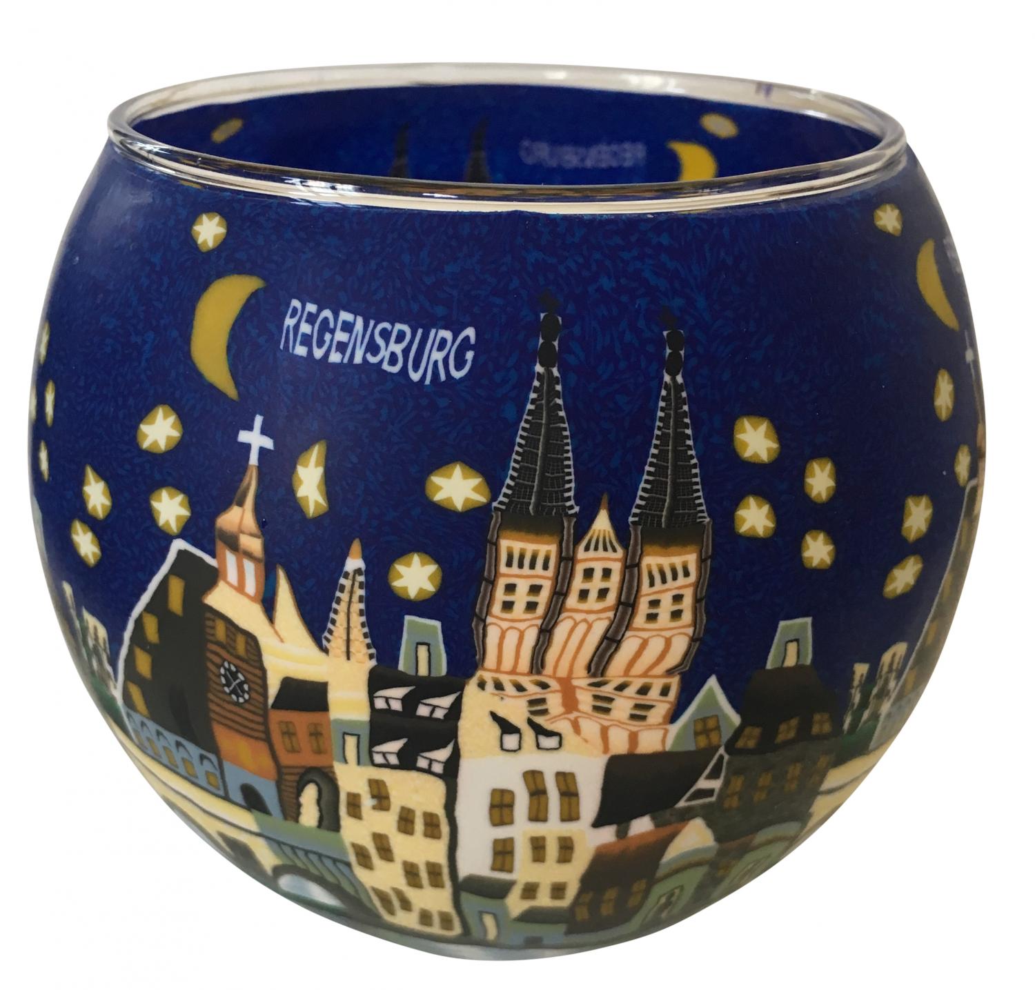 Thumbnail for  Glowing Glass Candle Holder European Travels Gift Boxed