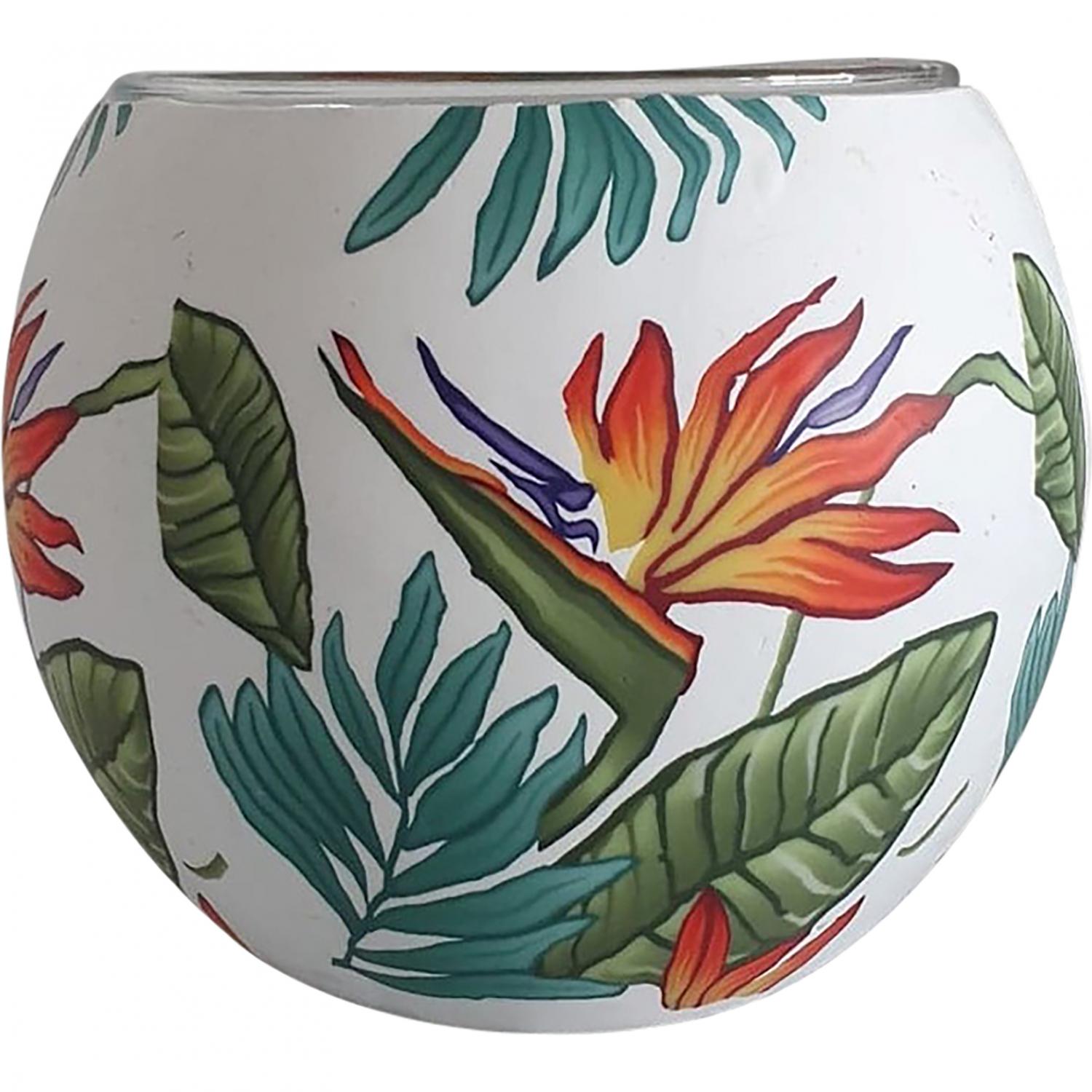 Thumbnail for  Glowing Glass Candle Holder Bird of Paradise Gift Boxed