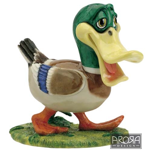 Thumbnail for  Duck Figurine Collectable Little Paws Fuzzy Duck 15cmH Desgined and Created in the UK