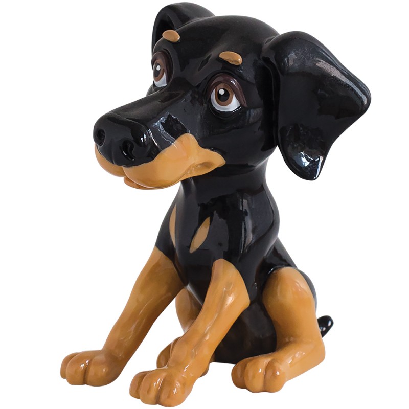 Thumbnail for  Doberman Dog Figurine Collectable Little Paws 12cm H Luther our beloved furry friends. Gifted Boxed Designed and Created in the UK