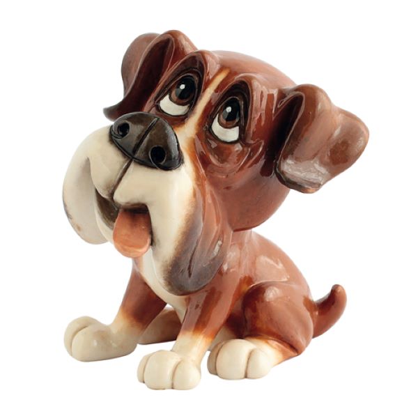 Thumbnail for Boxer Dog Figurine Collectable Little Paws Boo 13cm H our beloved furry friends.  Gift Boxed  Designed and Created in the UK