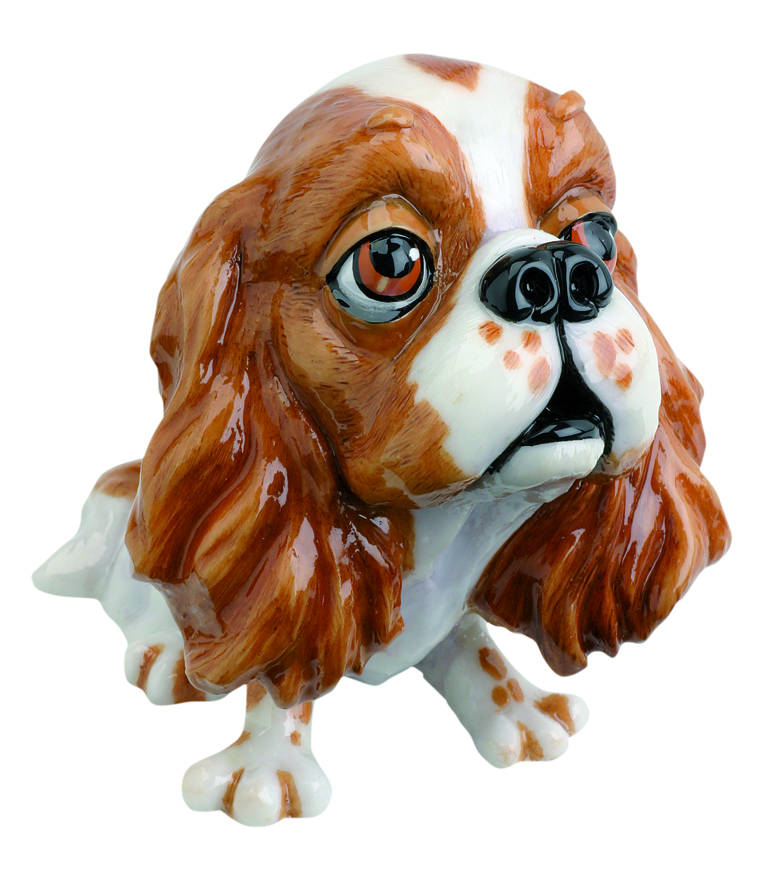 Thumbnail for   Cavalier King Charles Dog Figurine Collectable Little Paws 11cm H Trudi our beloved furry friends. Designed and Created in the UK