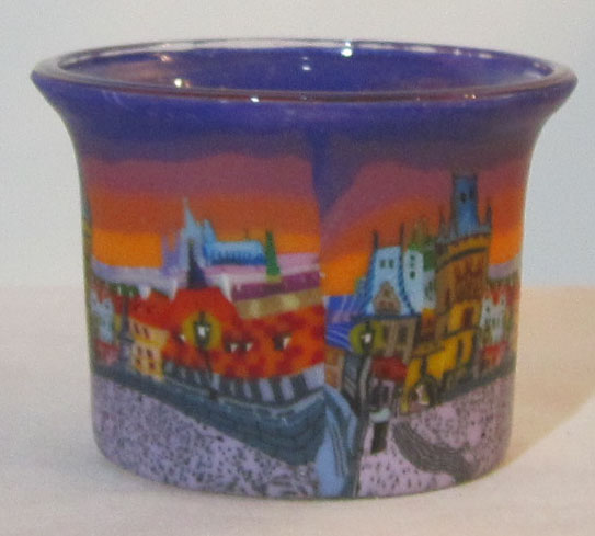 Thumbnail for Tealight Holder Glass Votive Dreams of Travel Faraway Places