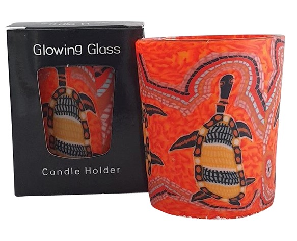 Thumbnail for Tealight Holder Glass Votive Twin Turtles Gift Boxed